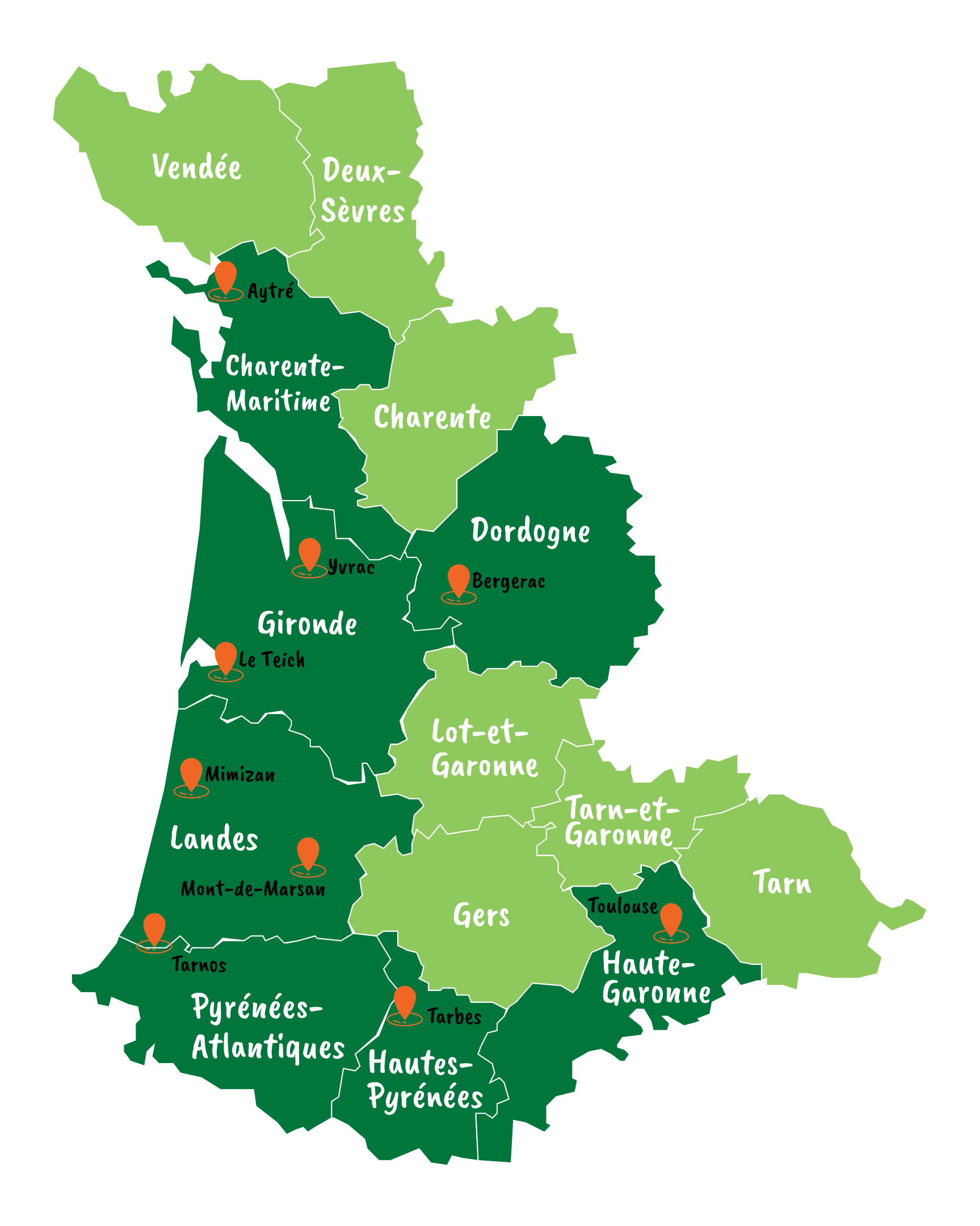 Carte agences ISO&FACE 02:2025 -V2 Photo des locaux ISO&FACE Le Teich
